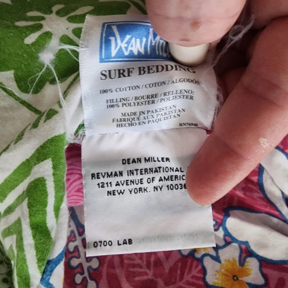 Y2K Vintage Dean Miller Surf Bedding Reversible Comforter Preppy Surfer Twin